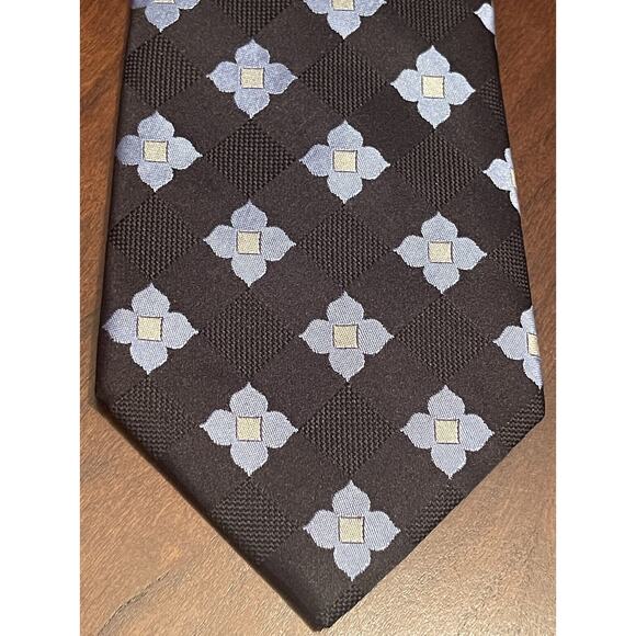 Michael Michael Kors Black Blue 100% Silk Men’s Neck Tie Made In China - Picture 1 of 9